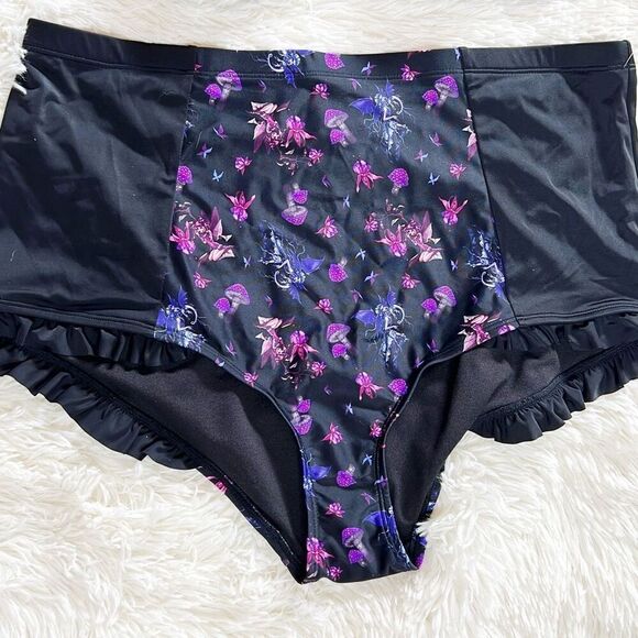 Hot Topic Fairies By Trick Purple Cinched Swimsuit Bikini Plus Size 2 - Picture 4 of 8